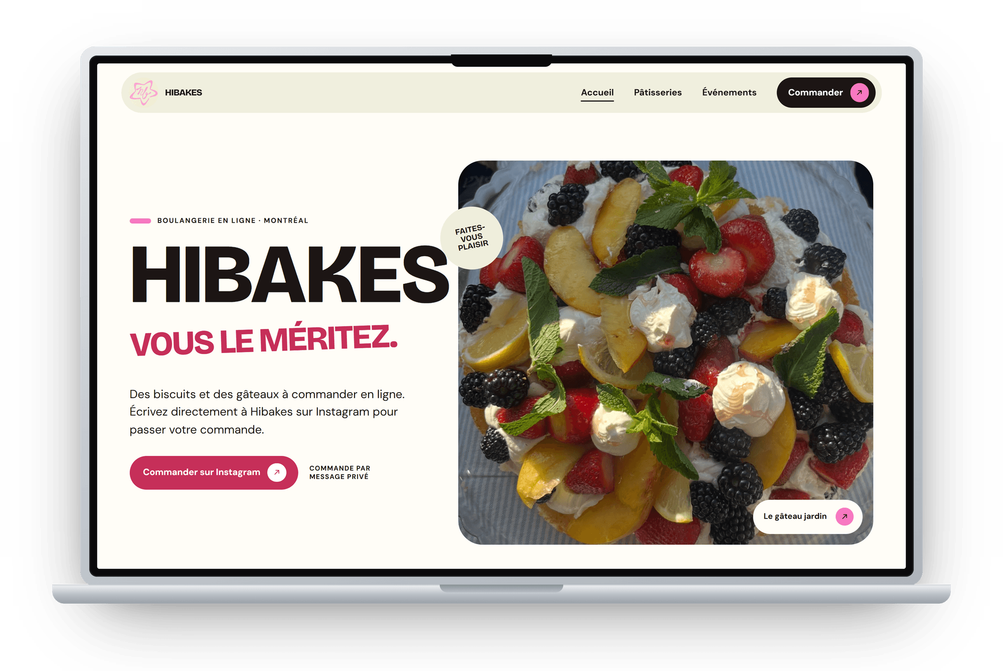 Hibakes local bakery website
