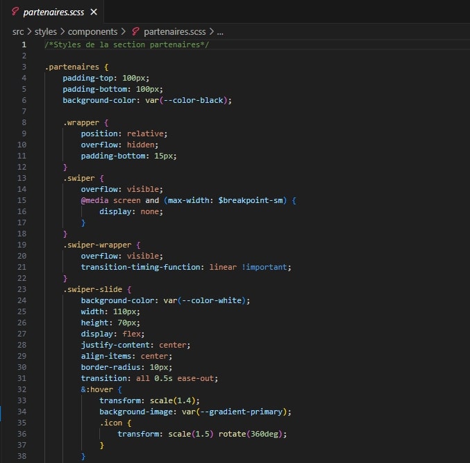 SCSS Code Snippet